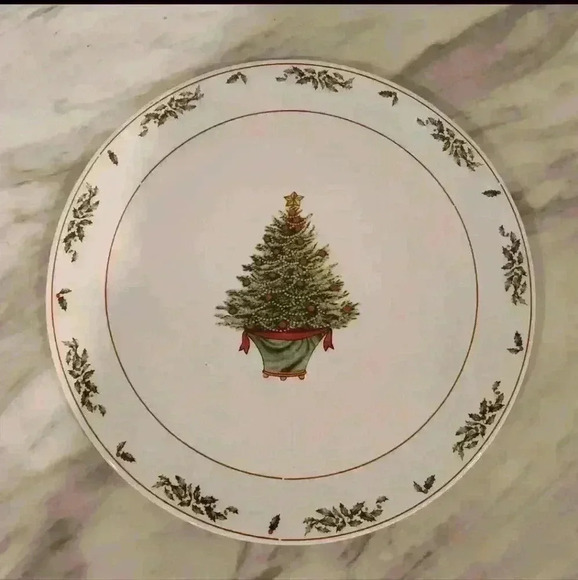 Vintage Classic Gold Fine Porcelain Cake Plate and Server With Box - Picture 2 of 8